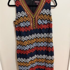 Johnston & Murphy Dress with Colorful Beaded Neckline